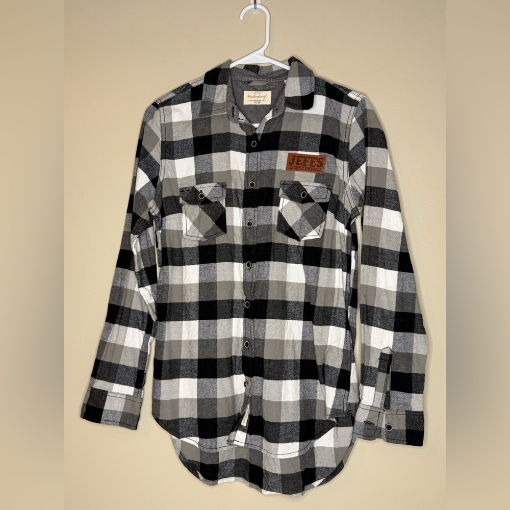 Weatherproof Jeff’s Tacos and Tequilla Plaid Men's Shirt